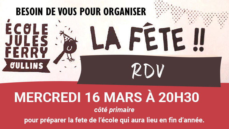 Lire la suite à propos de l’article Organisation de la fête de l’école