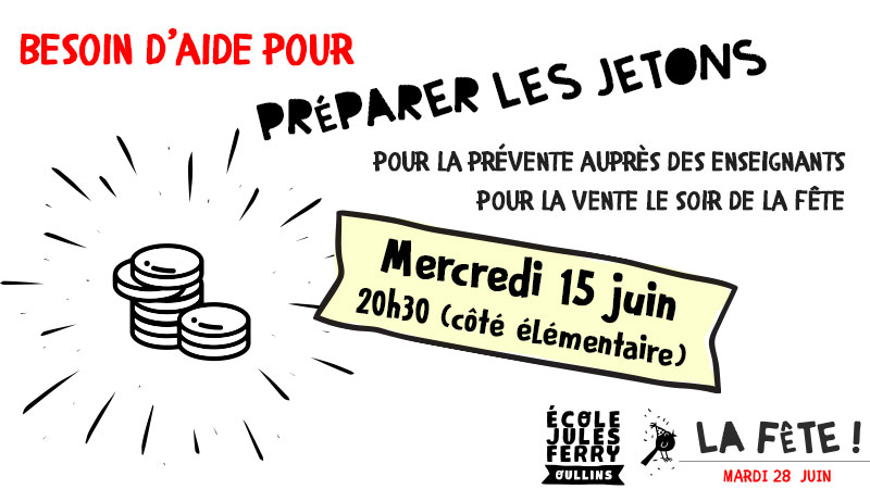 Lire la suite à propos de l’article Besoin d’aide pour préparer les jetons de la fête&nbsp;!