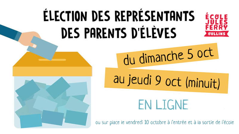 Lire la suite à propos de l’article Votez pour les élections des représentants des parents d’élèves avant le 10 octobre !
