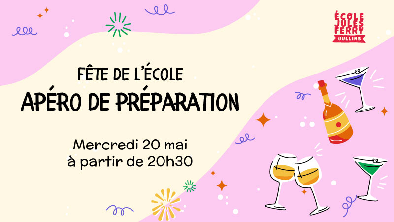 Apéro de préparation de la fête de l’école 2026